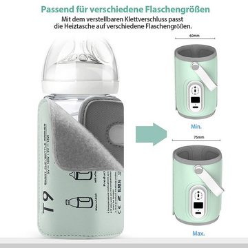 Gontence Flaschenwärmer Flaschenwärmer Tragbare thermostatische Flaschenheizung, Tragbares USB-Heizungspaket