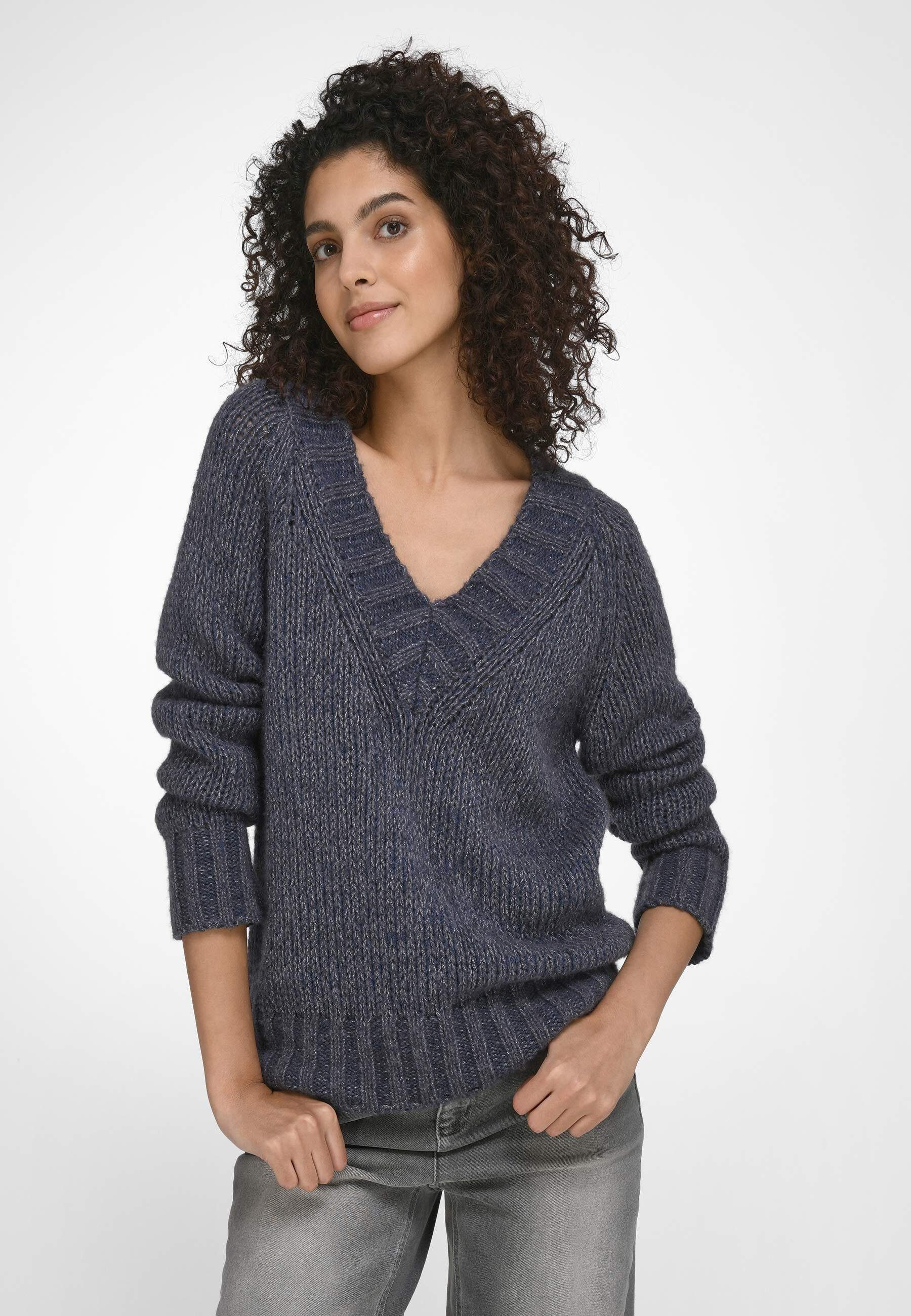 include Strickpullover wool jeansblau-melange