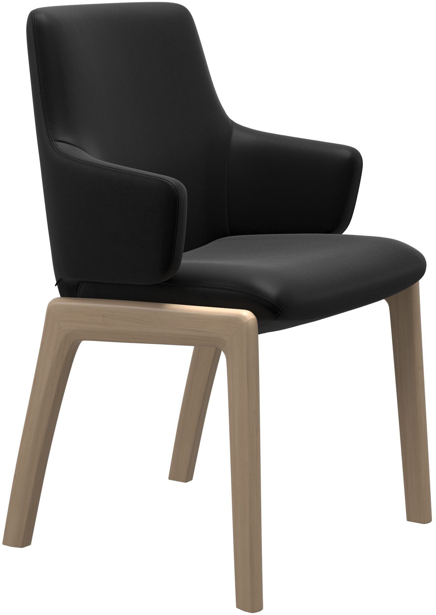 Stressless® Polsterstuhl Laurel, Low Back mit Armlehne, Größe L, mit abgerundeten Beinen in Walnuss