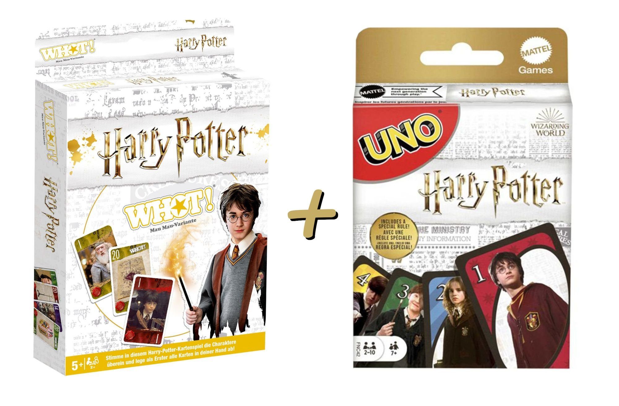 Winning Moves Spiel, Kartenspiel BUNDLE - Harry Potter - WHOT! + UNO