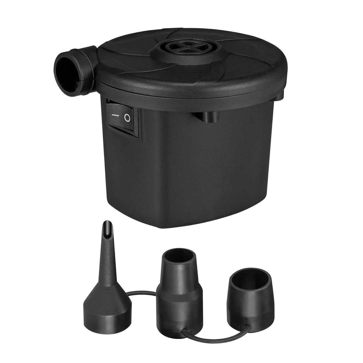 Teesa Elektropumpe Elektrische Pumpe für Schwimmbadmatratzen mit 3 Anschlüssen, Luftdurchsatz: 400 l/min, Funktion zum Ein- und Auspumpen von Luft
