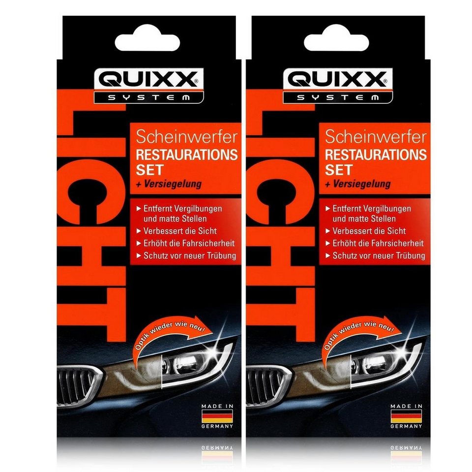 QUIXX Reparatur-Set Quixx System Scheinwerfer Restaurations Set - Entfernt  Vergilbungen (2