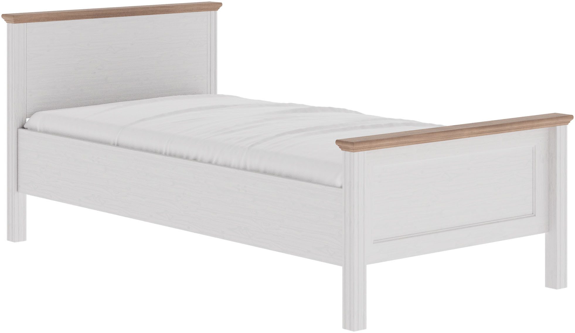 Inter Link Massivholzbett Maluno, Kiefer Massiv, ohne Lattenrost, 90/120/140/160/180 x 200 cm