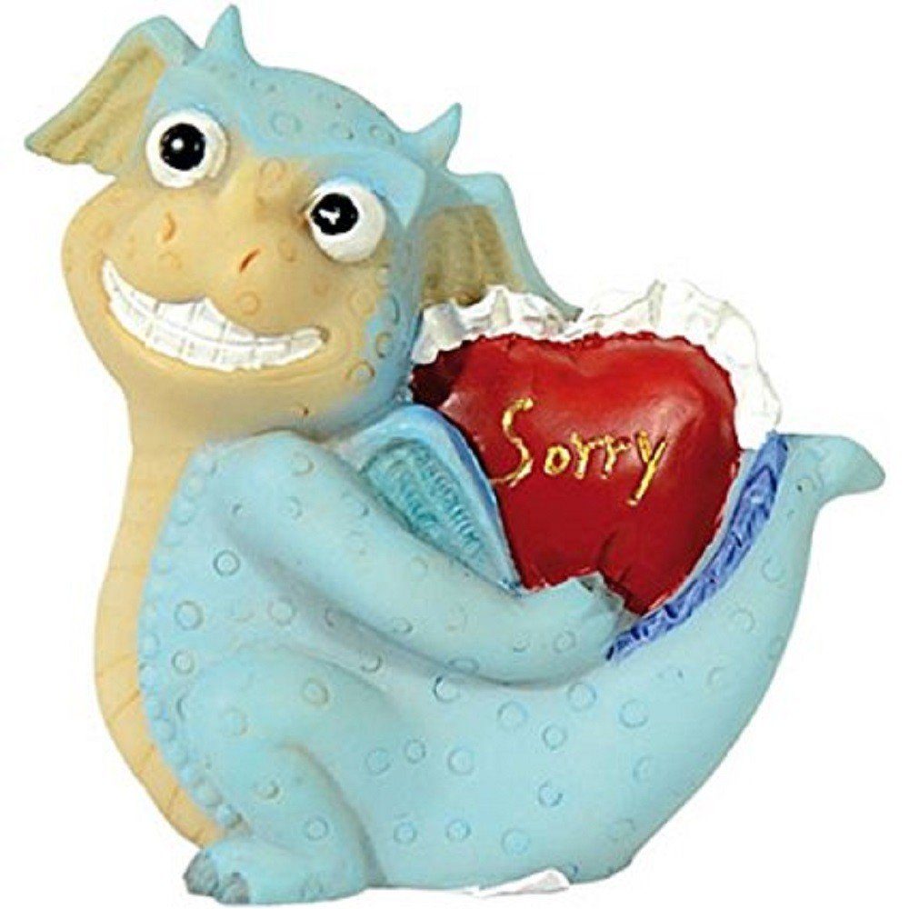 Funny Dragon Dekofigur Dekofigur Funny Dragon Lustiger Drache Sorry Höhe 6,5 cm Kunststoff
