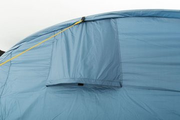 CampFeuer Tunnelzelt Zelt Multi für 4 Personen, Blau/Sand, Tunnelzelt 5000 mm Wassersäule, Personen: 4