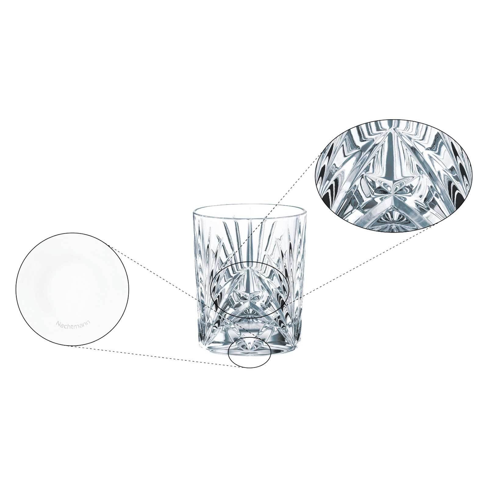 Nachtmann Whiskyglas Palais Becher 288 ml 8er Set, 8-tlg., Glas