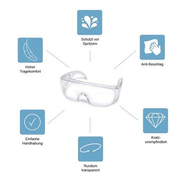 EASYmaxx Arbeitsschutzbrille 10er Set Schutzbrille, (10St), Augenschutz bruchsicher & transparent