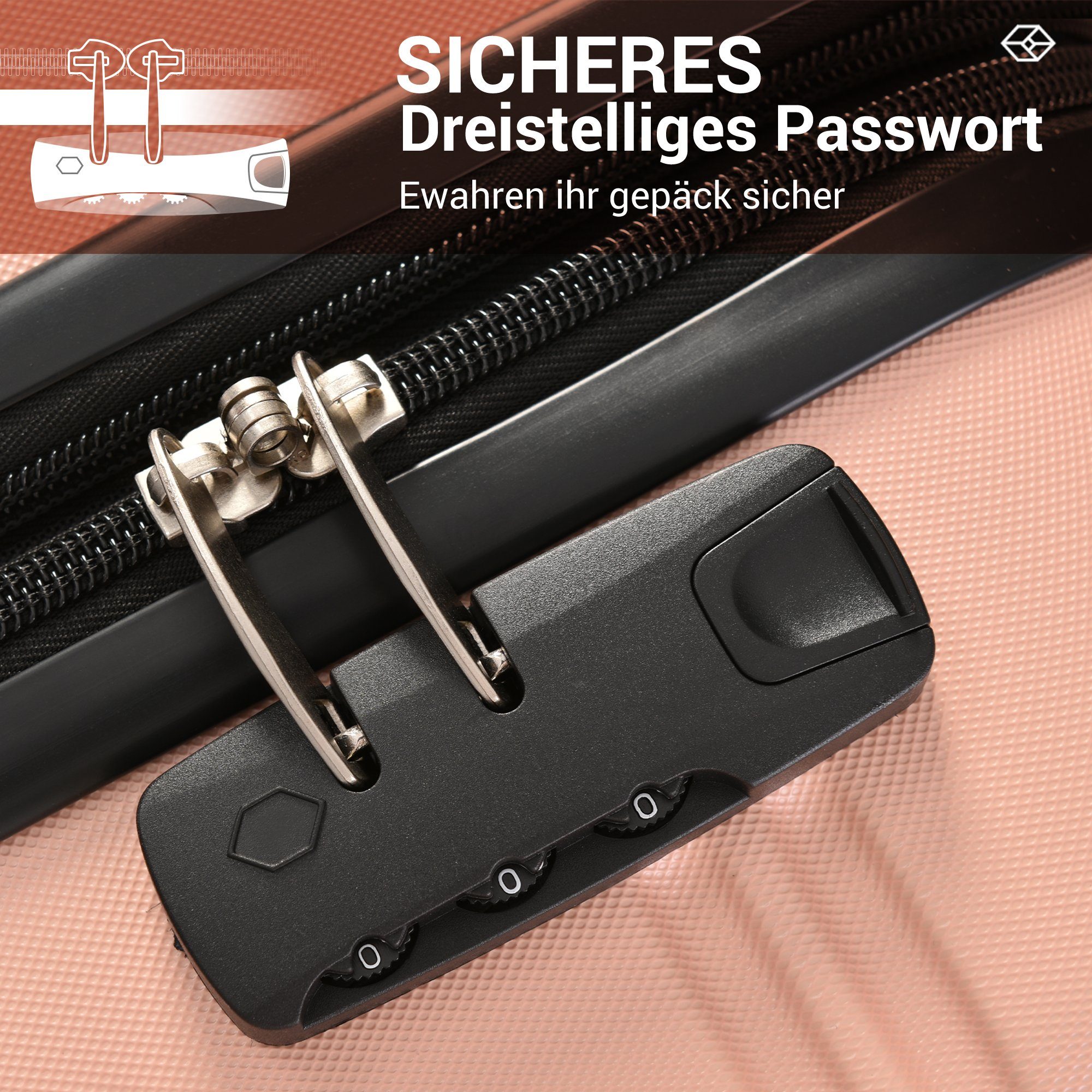 REDOM Hartschalen-Trolley Rollkoffer, Reisekoffer, Handgepäck 4 günstig online kaufen