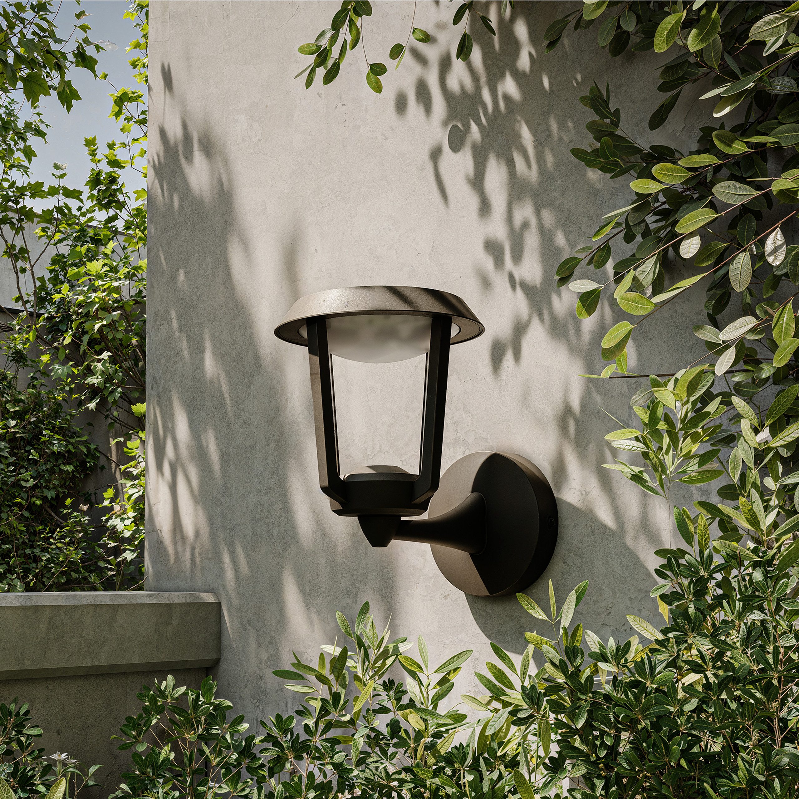 Philips LED Außen-Wandleuchte Outdoor Ultra-Efficient Nuvy, LED fest integriert, Warmweiß, 2700 Kelvin, 800 Lumen, IP44, anthrazit