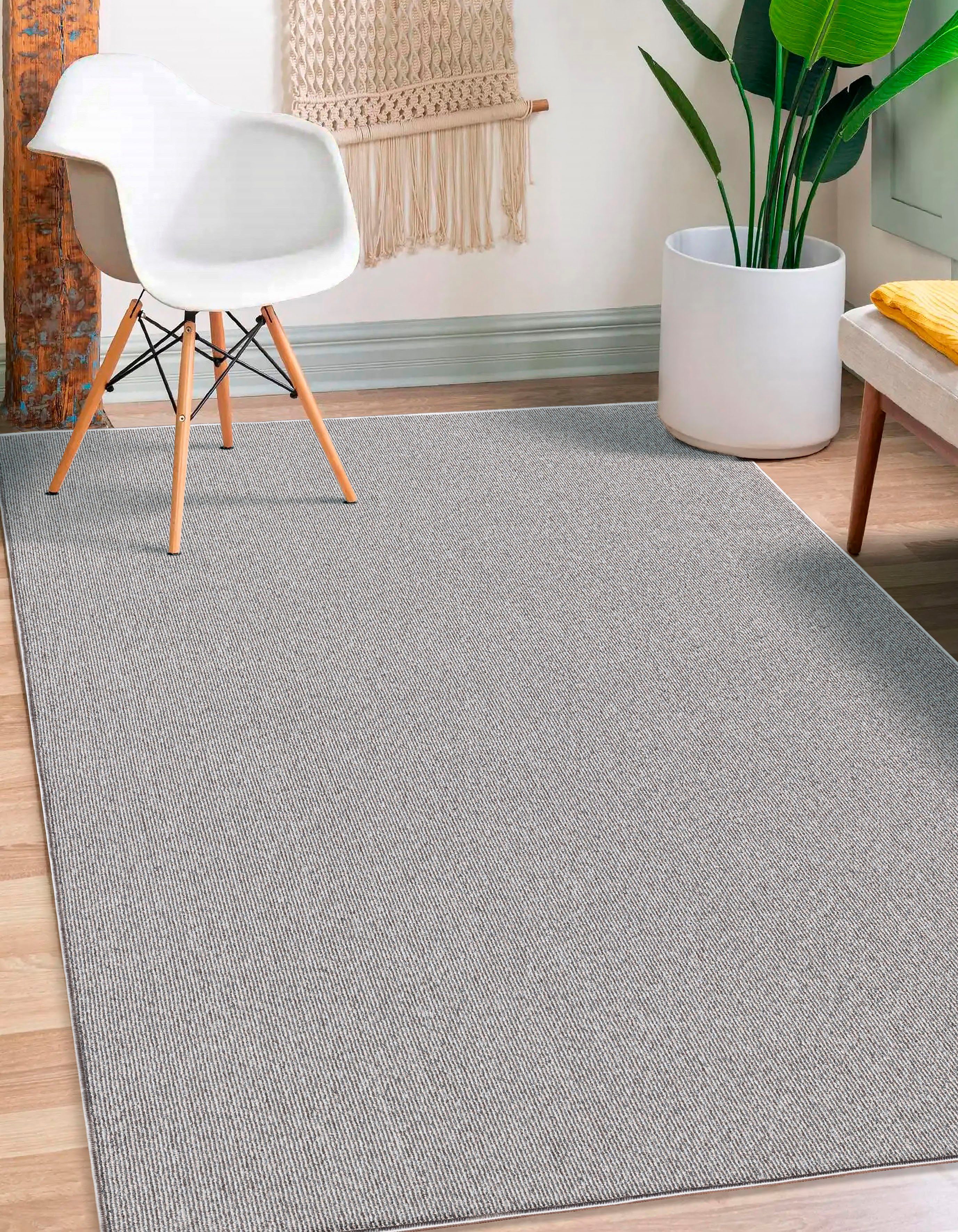 merinos Teppich Mix Art 180, rechteckig, Höhe: 4 mm, robuster Kurzflorteppich mit Flitzrücken, alle Räume