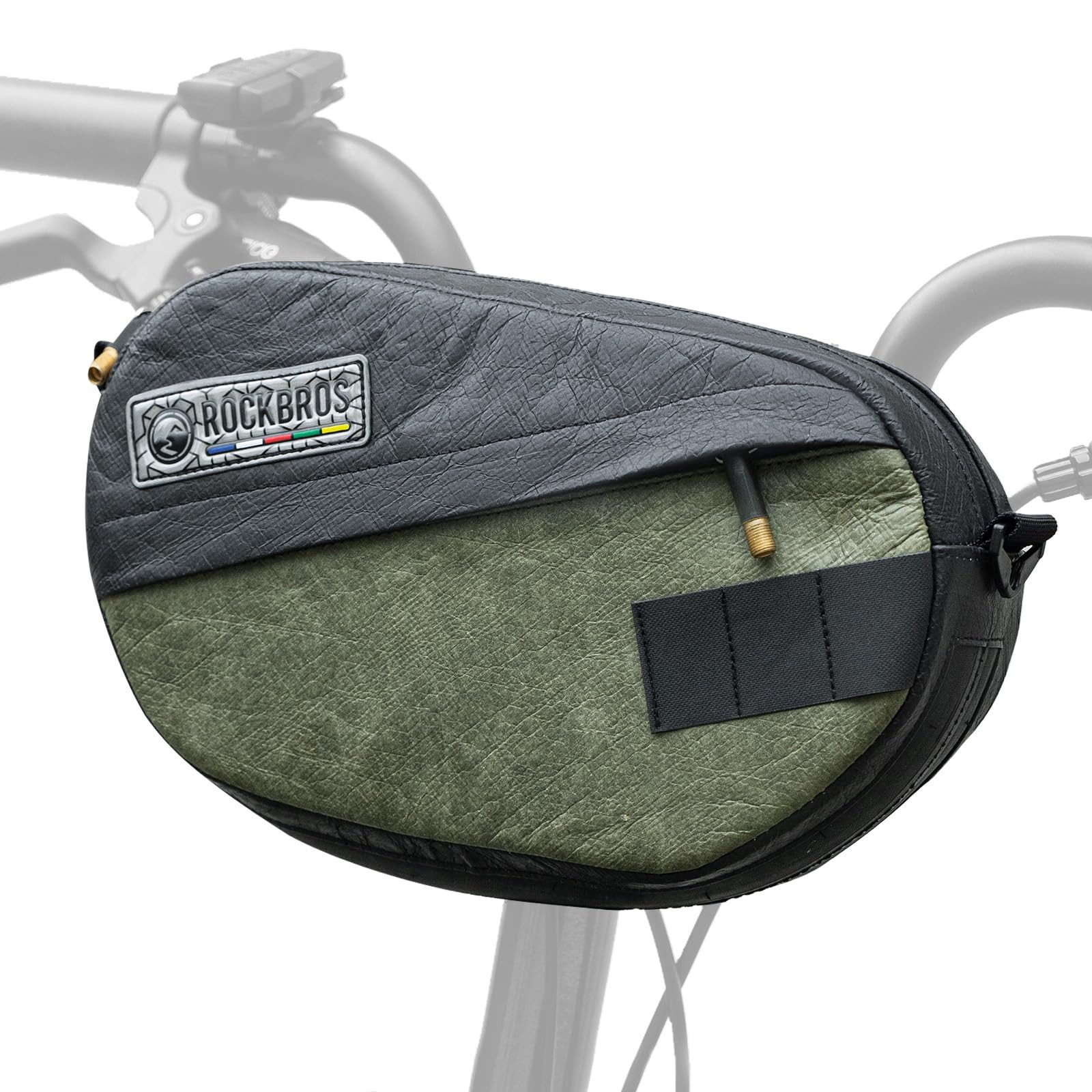 ROCKBROS Fahrradtasche Road to Sky Lenkertasche Fahrrad, aus recyceltem Reifengummi, 2,5 Liter Volumen abnehmbarer Schultergurt