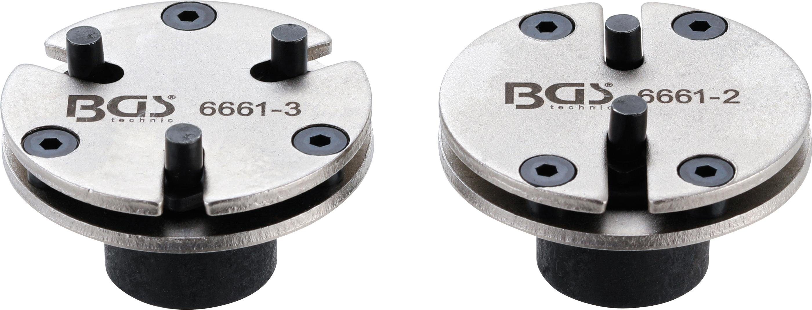 BGS technic Bremsscheibe Bremskolben-Rückstelladapter-Satz, universal, mit  2 & 3 Stiften, | Spezialwerkzeuge