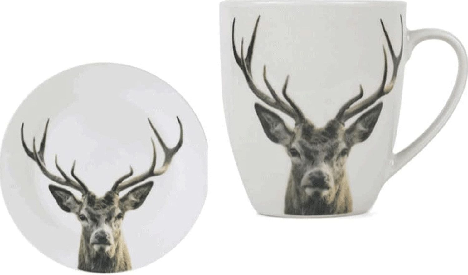 Steinnacher Bärbel Geschirr-Set Hirsch, Porzelan