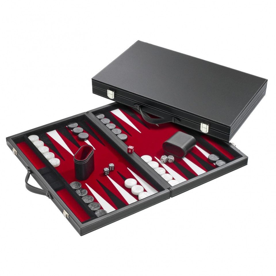 Philos Spiel, Backgammon - Koffer - Stelios - Kunstleder - groß
