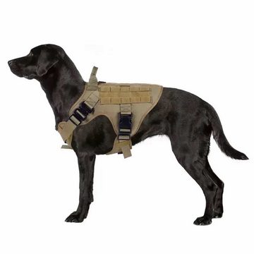 Monkimau Hunde-Geschirr Hundegeschirr taktische Sicherheitsweste - M in beige