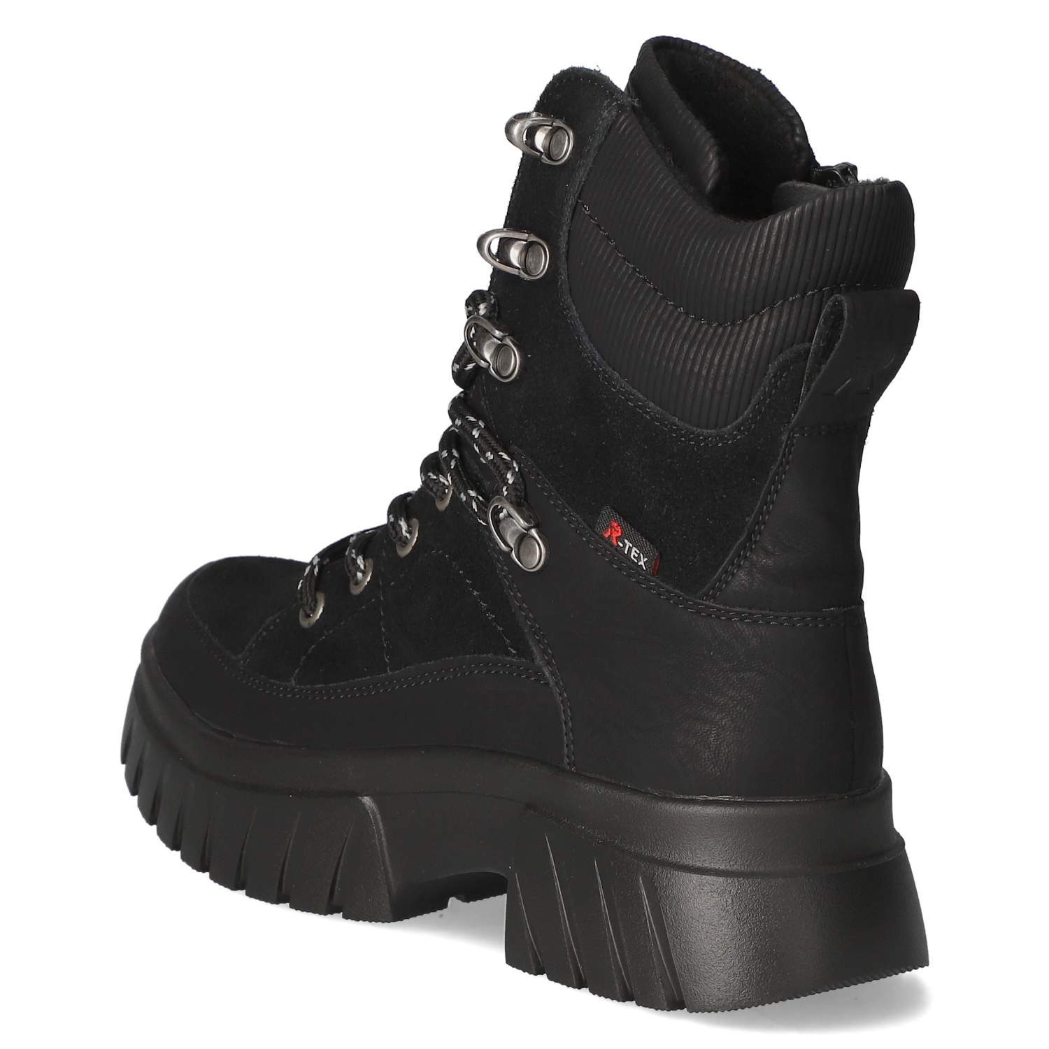 Rieker Rieker W1871-00 Damen Leder und Synthetik black Schnürstiefel