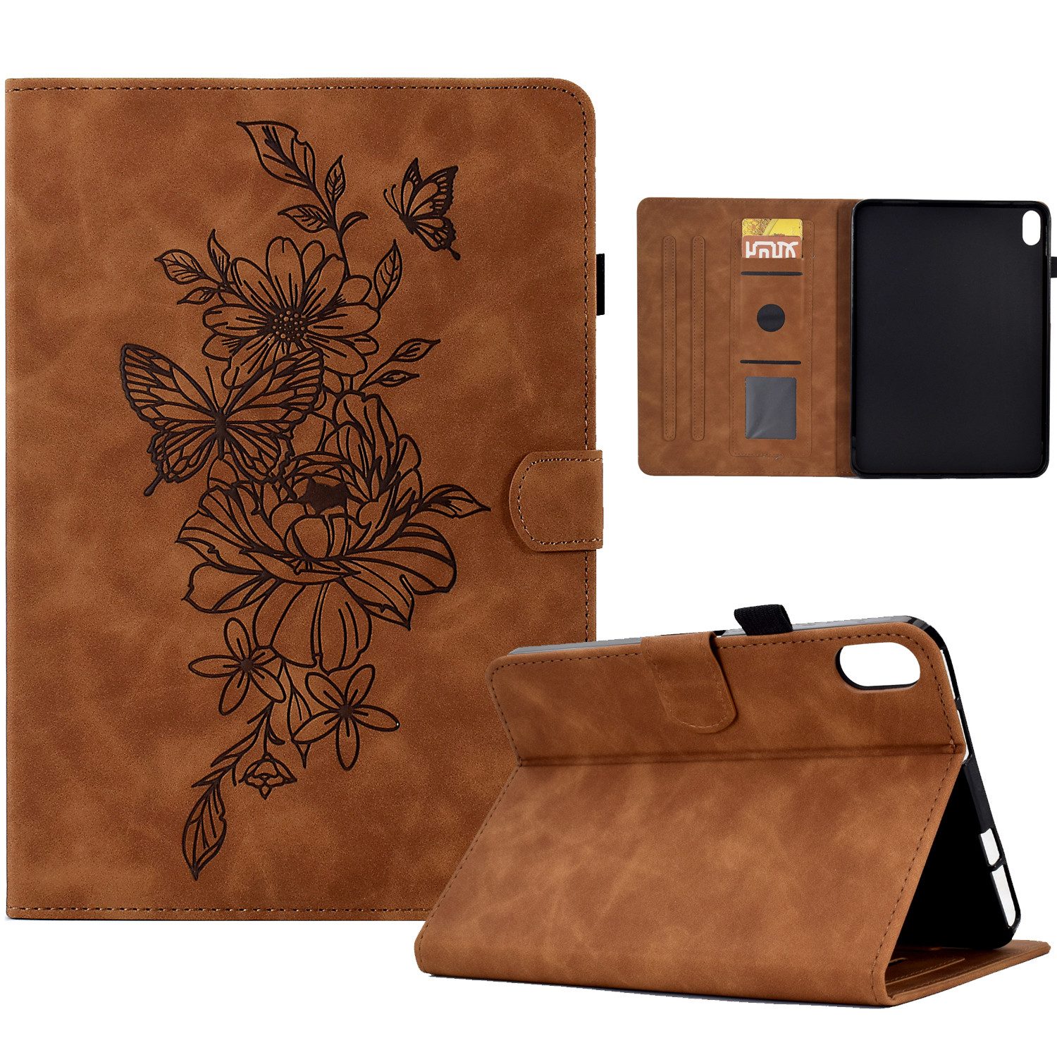trends for living Tablet-Hülle Leder Blumen Smart Cover Für Apple iPad Modelle Etui Hülle Case