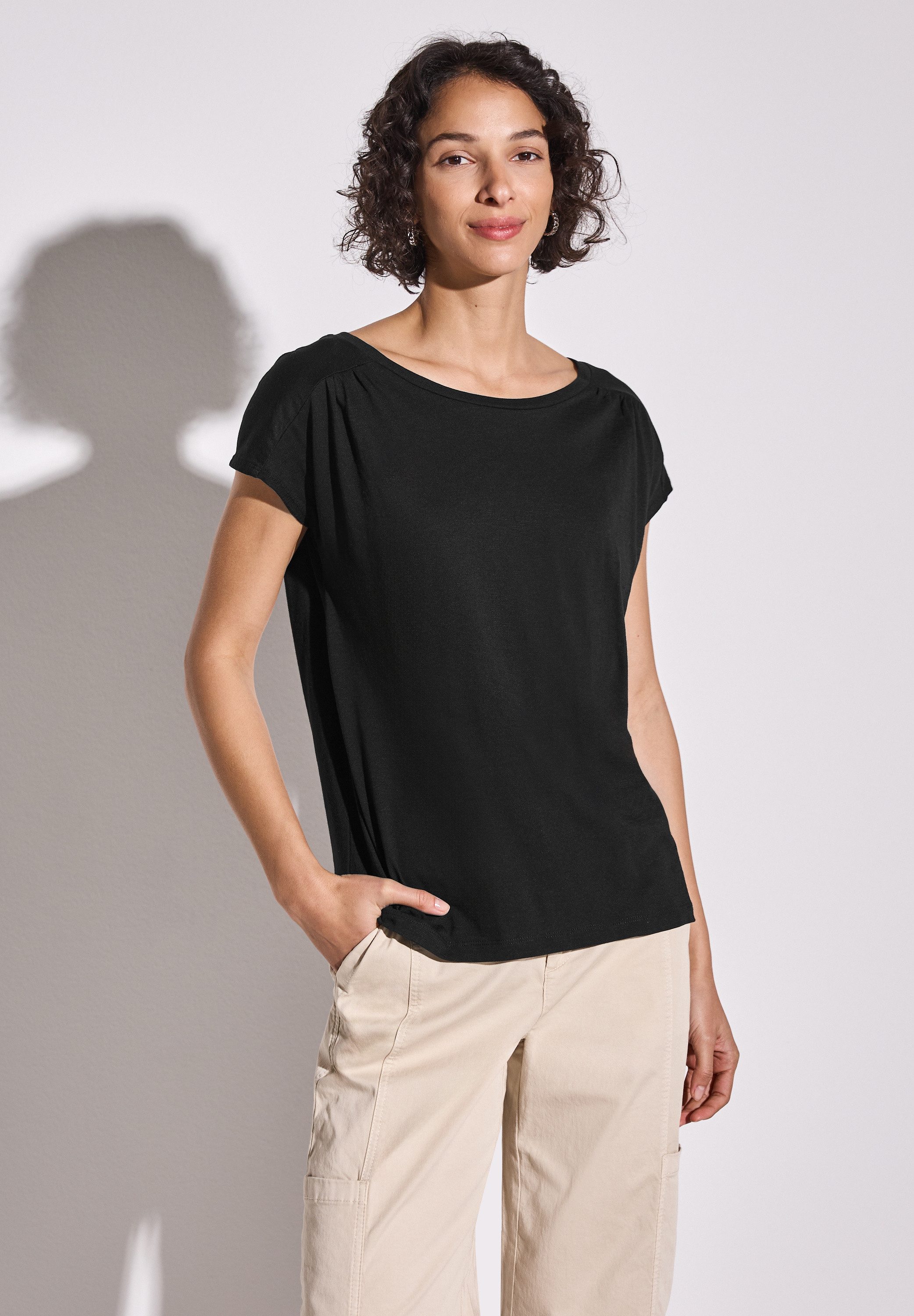 STREET ONE Shirttop mit Raffung an günstig online kaufen