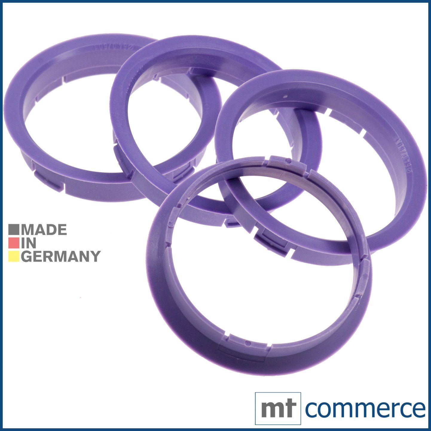 RKC Reifenstift 4X Zentrierringe lila Felgen Ringe Made in Germany, Maße: 64,0 x 60,1 mm
