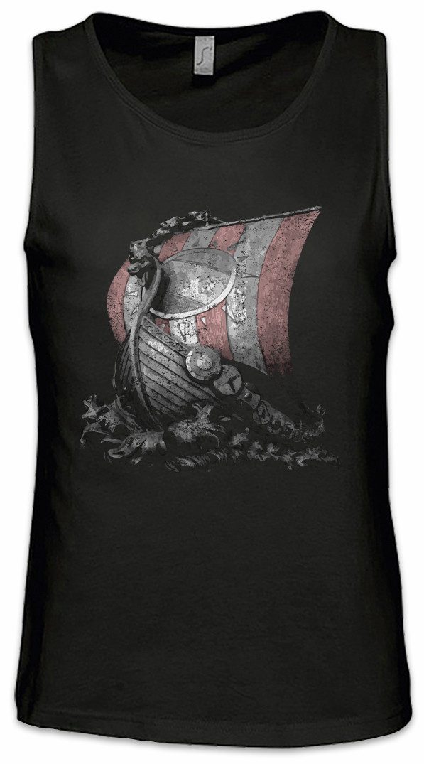 Urban Backwoods Tanktop Viking Ship I Ärmelloses T-Shirt Vikings Schiff Wikinger Langboot Drachenboot Midgard Loki Norsemen