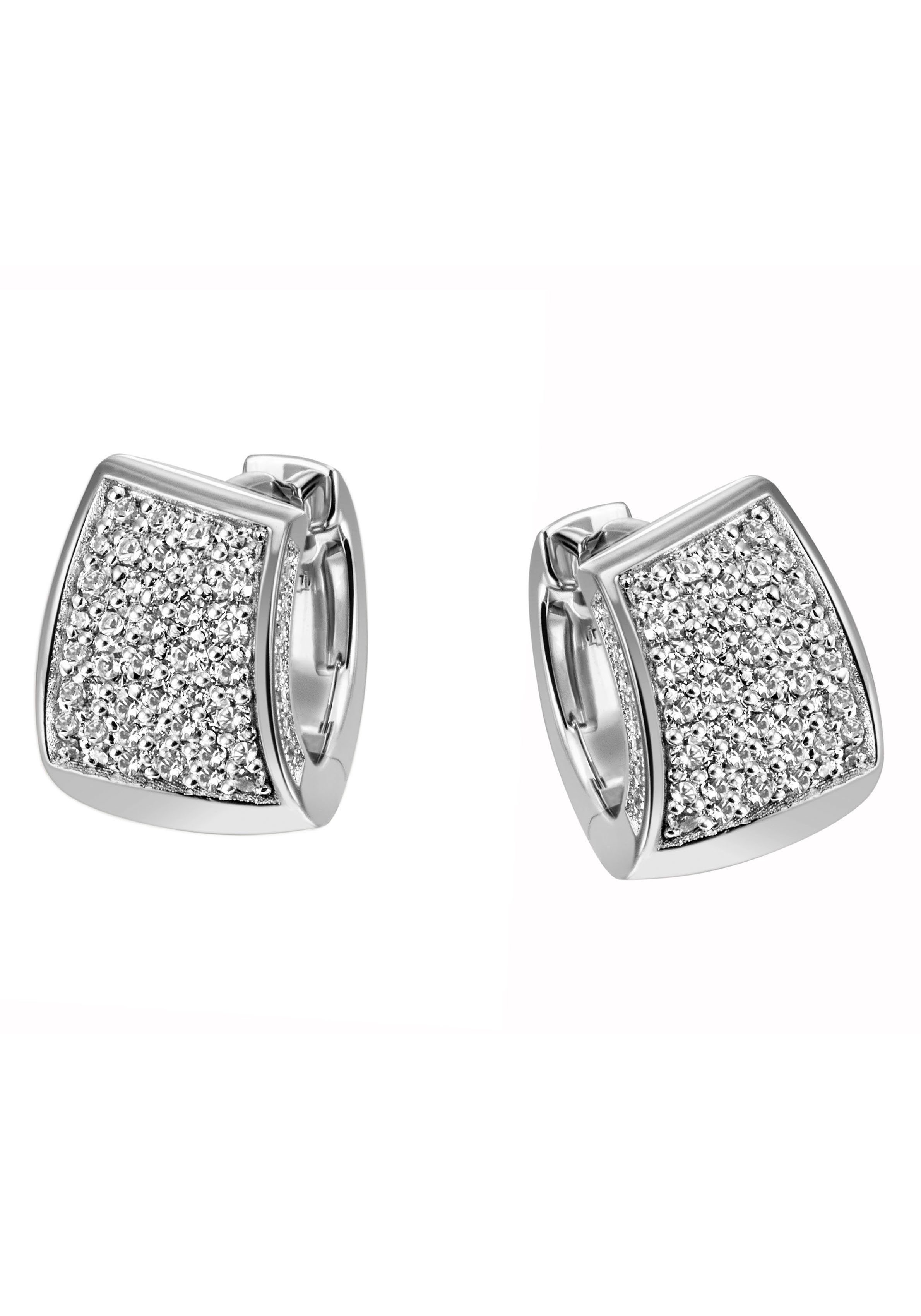 Firetti Paar Creolen Schmuck Geschenk Silber 925 Ohrschmuck glitzernd, mit Zirkonia (synth)