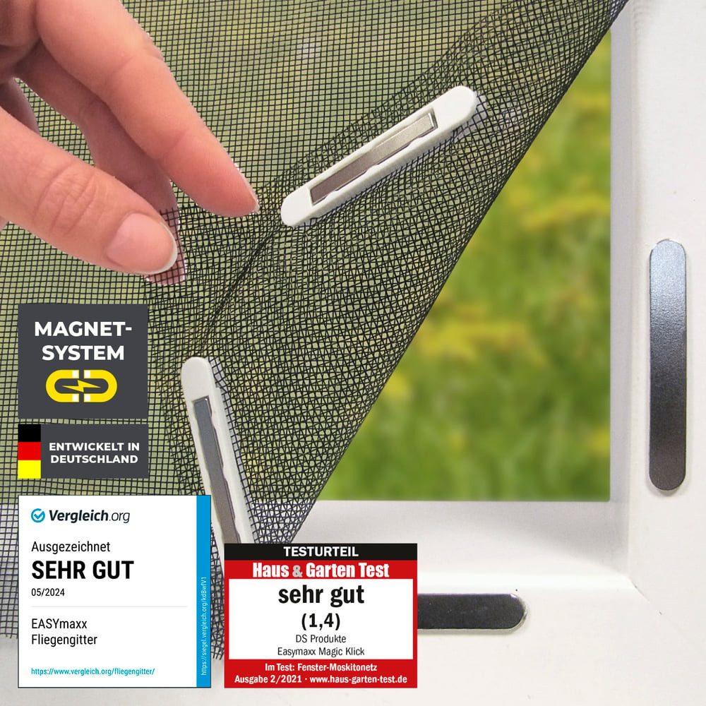 EASYmaxx Insektenschutz-Fensterrahmen Fliegengitter Fenster mit Magnetbefes günstig online kaufen