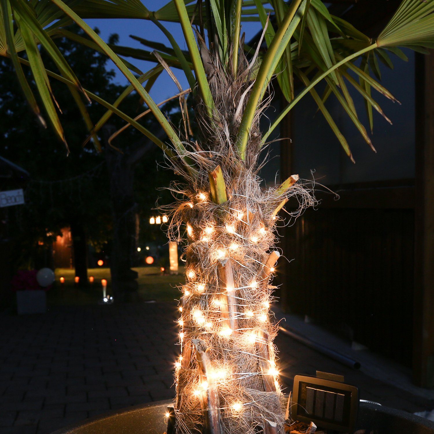 MARELIDA LED-Lichterkette LED Solar Lichterkette Draht 100 LED 9,9m Sensor günstig online kaufen