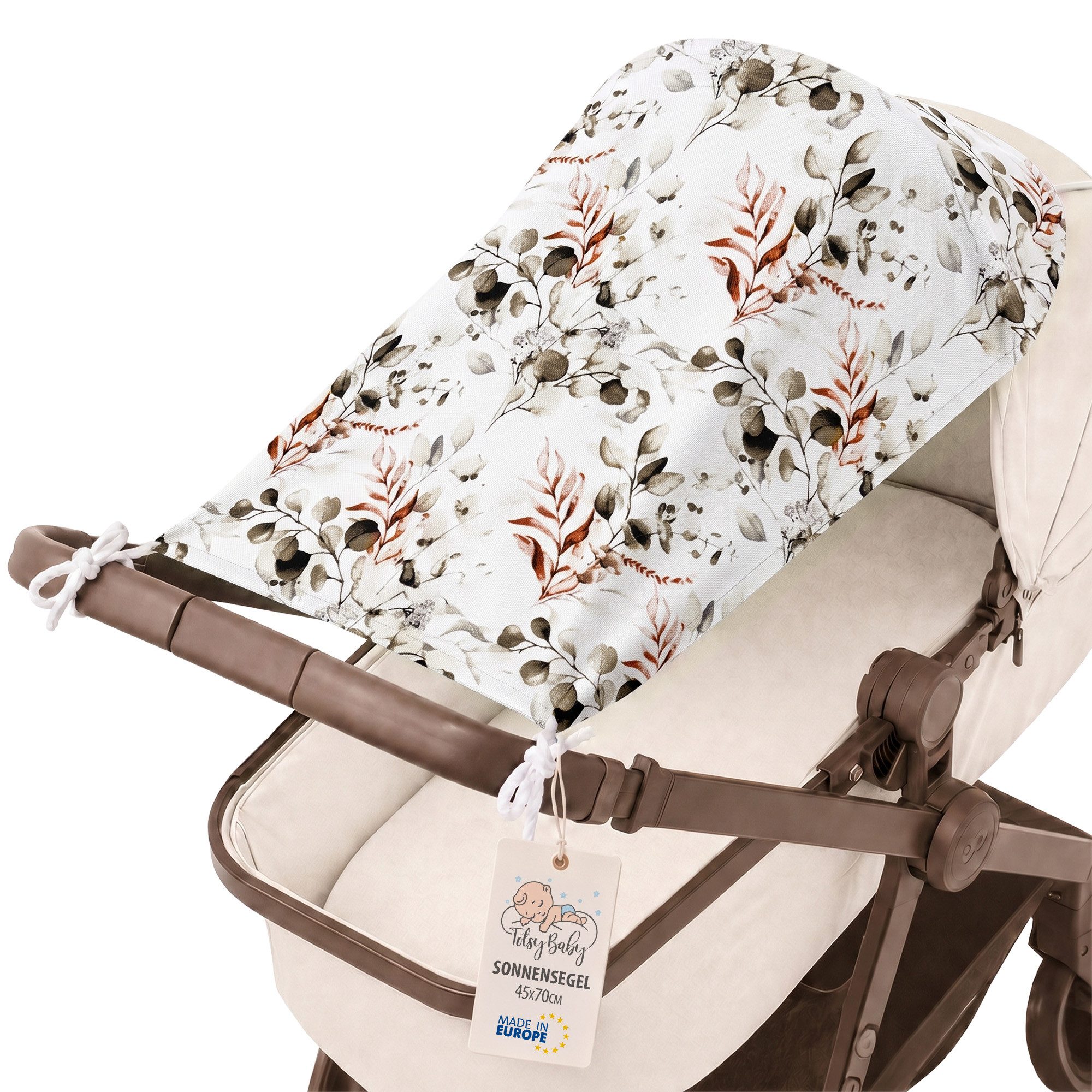 Totsy Baby Kinderwagen-Sonnenschutzhülle Sonnenschutz Kinderwagen 70x45 cm Musselin UV-Schutz faltbar EU