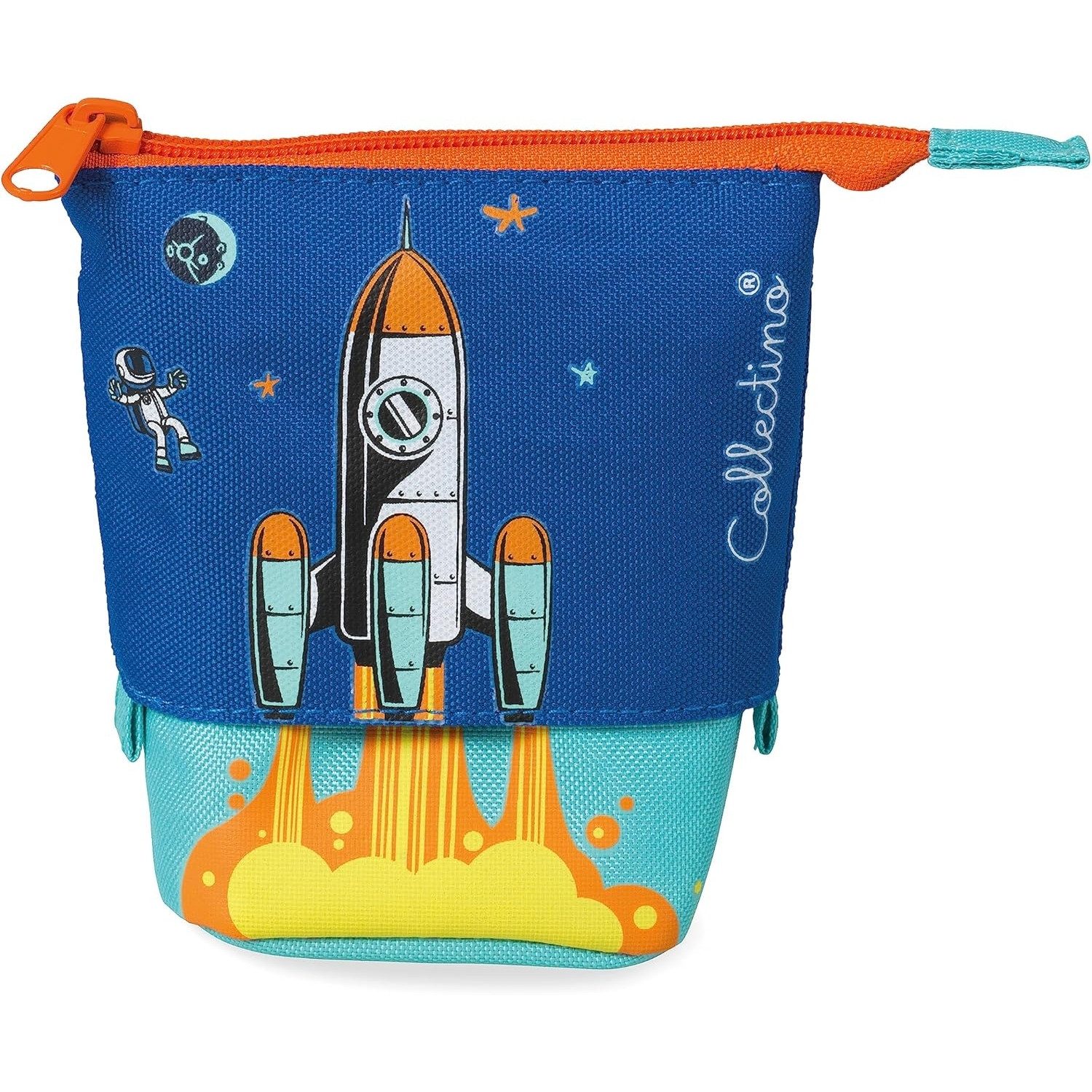 Idena Federmäppchen Collectino PopUp Stifteetui mit Reißverschluss Schlamperrolle Rakete