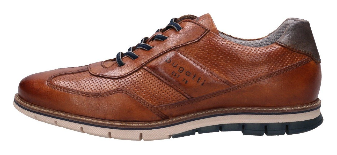 bugatti Schnürschuh mit Rahmennaht, Weite G, Freizeitschuh, Halbschuh, Schnürschuh