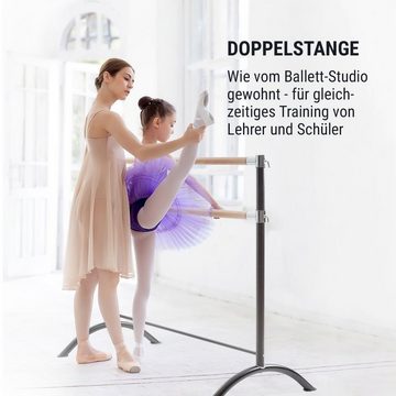 KLARFIT Balancetrainer »Barre Anna Doppel-Ballettstange, freistehend, 110 x 113 cm, 2 x 38mm Ø«