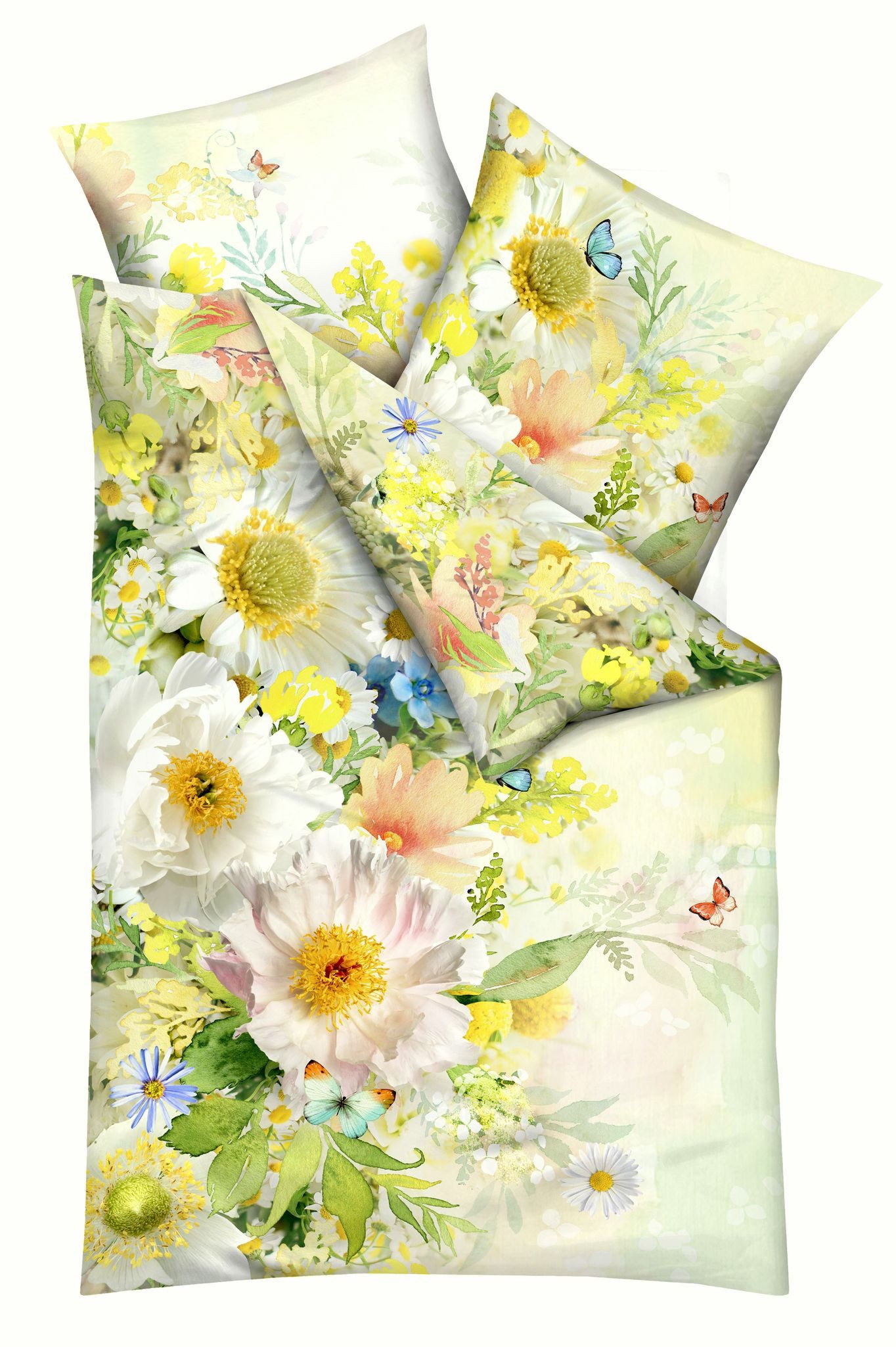 JACK Bettwäsche JACK by Kaeppel Summer Day, Mako-Satin, 2 teilig, hochwertiger Digitaldruck mit sommerlichem Blütenmotiv