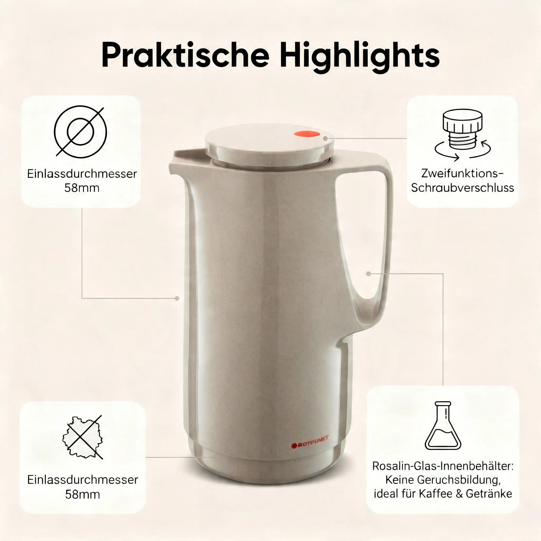 ROTPUNKT Isolierkanne MAXIMA 760, 1 l