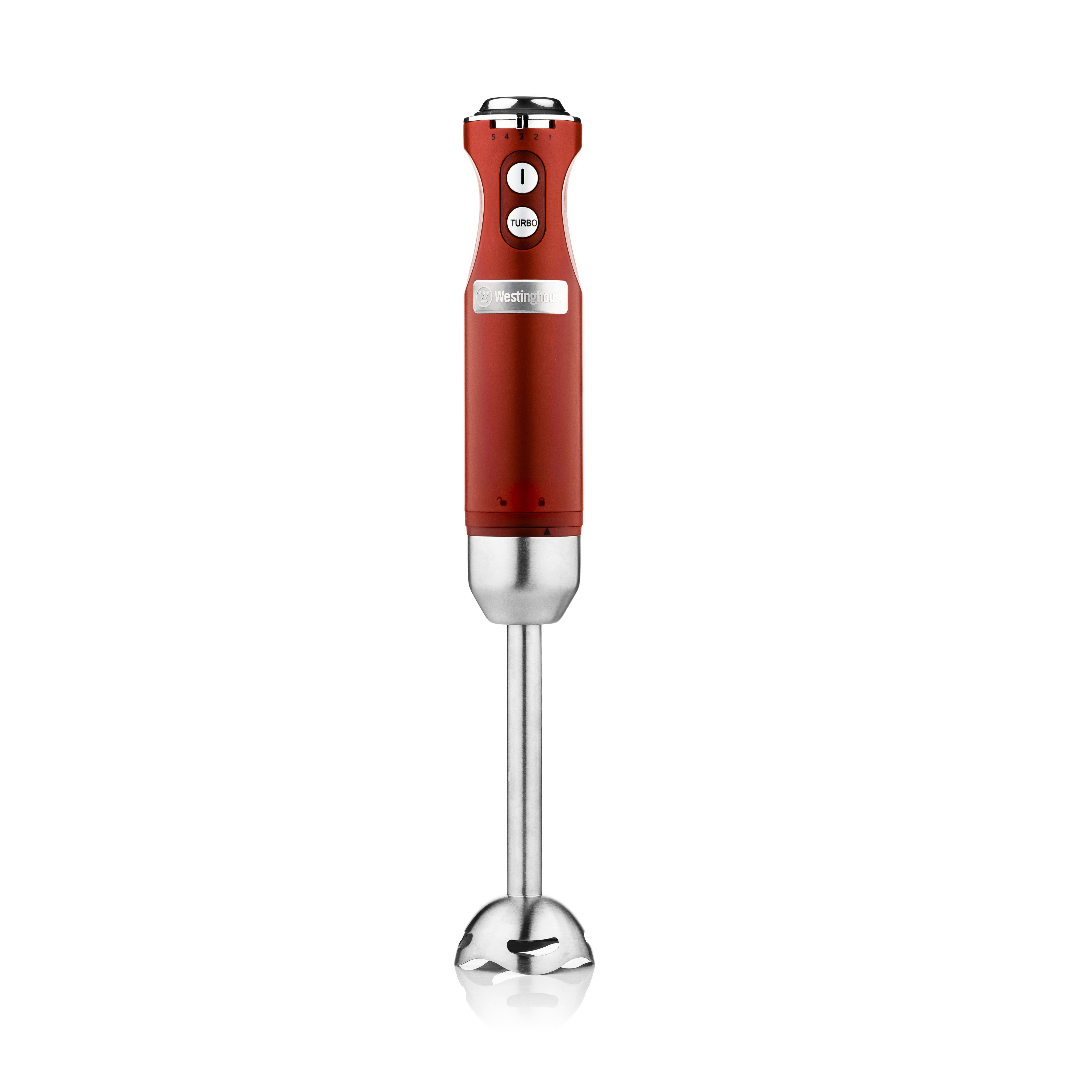 Westinghouse Stabmixer Retro-Serie 600 W mit Turbo und Edelstahl-Mixfuß, 600,00 W, Turbofunktion, Edelstahl-Mixfuß, spritzarmes Mixen