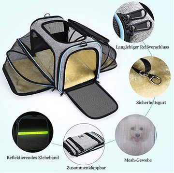 GelldG Tiertransporttasche Transporttasche für Katze und Hund, Faltbarer Katzentransportbox