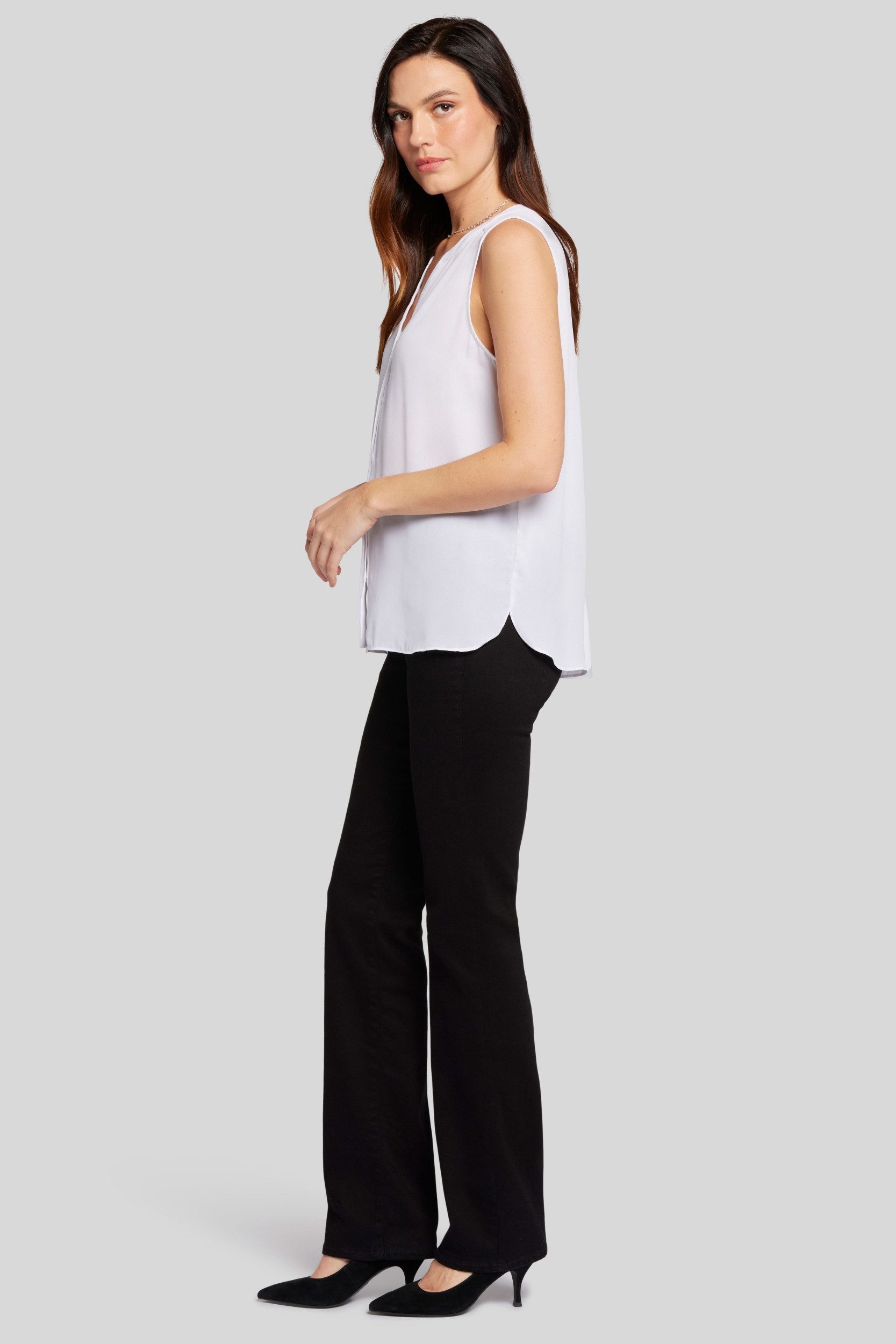 NYDJ Blusentop Ärmellose Pintuck Bluse