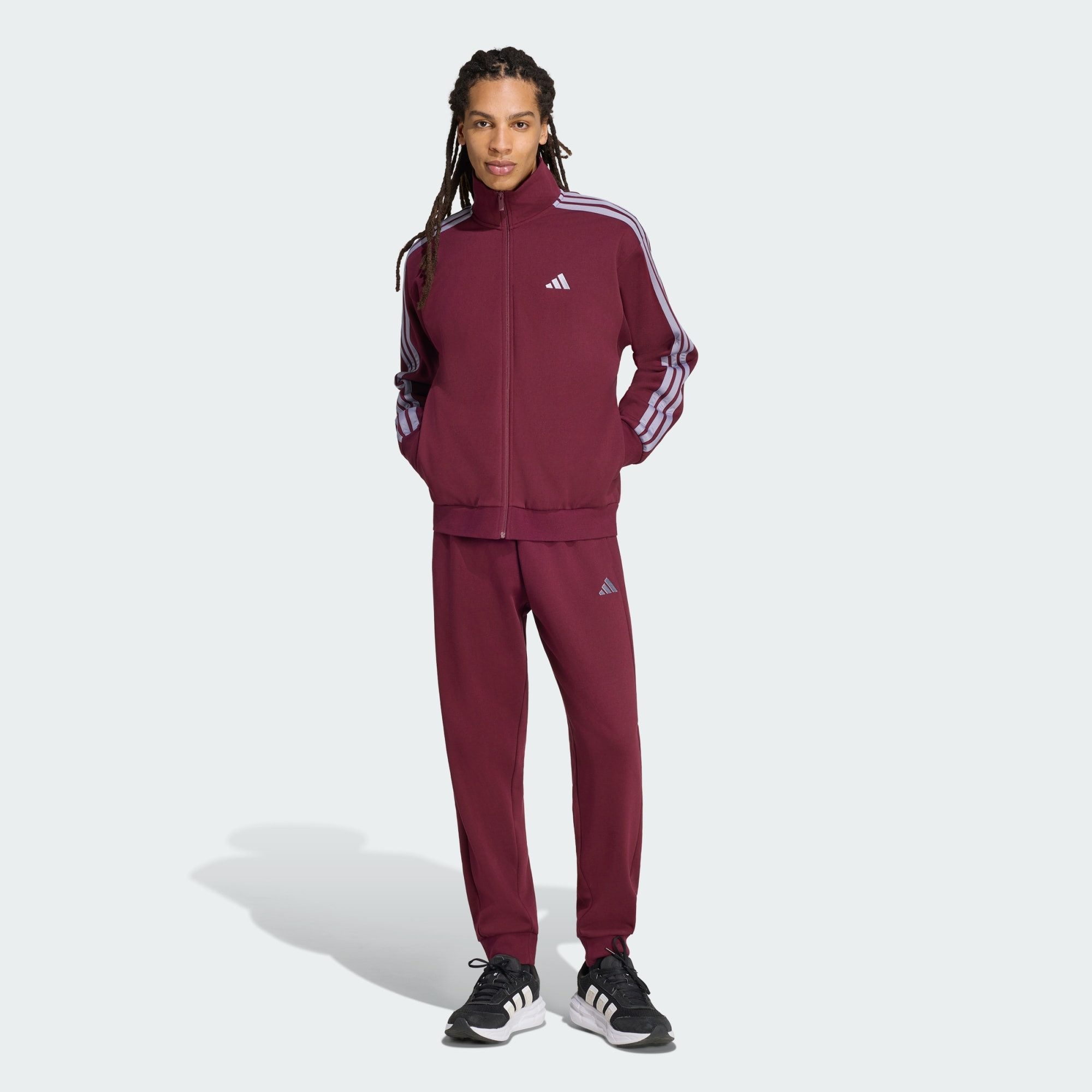adidas Sportswear Trainingsanzug 3-STREIFEN FLEECE TRAININGSANZUG (1-tlg)