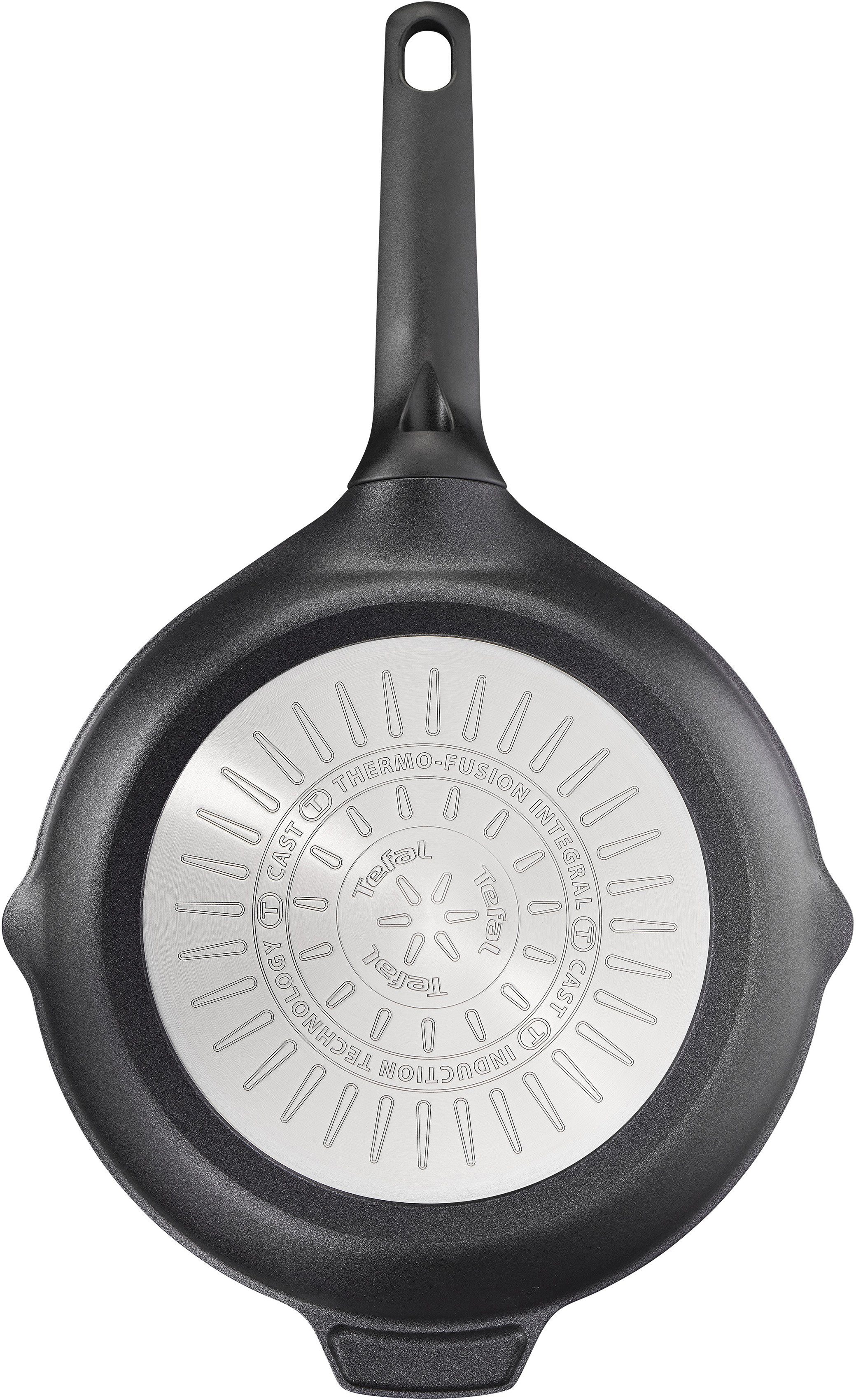 Tefal Grillpfanne Robusto Bratpfanne Induktion mit Antihaftversiegelung, Aluminium (1-tlg), Thermo-Signal bei idealer Brattemperatur, für alle Herdarten geeignet