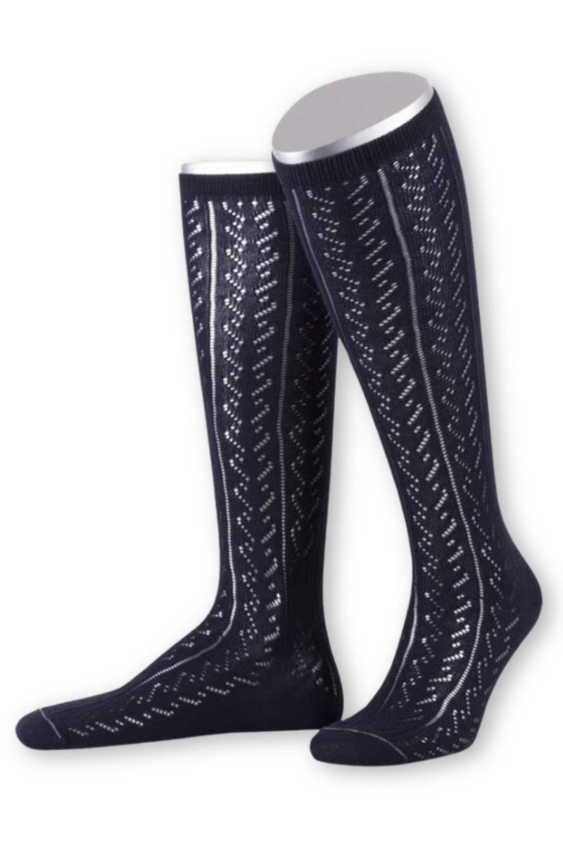 Trachtensocken Trachtenstrümpfe Damen - L390 - mittelgrau, oliv, marine
