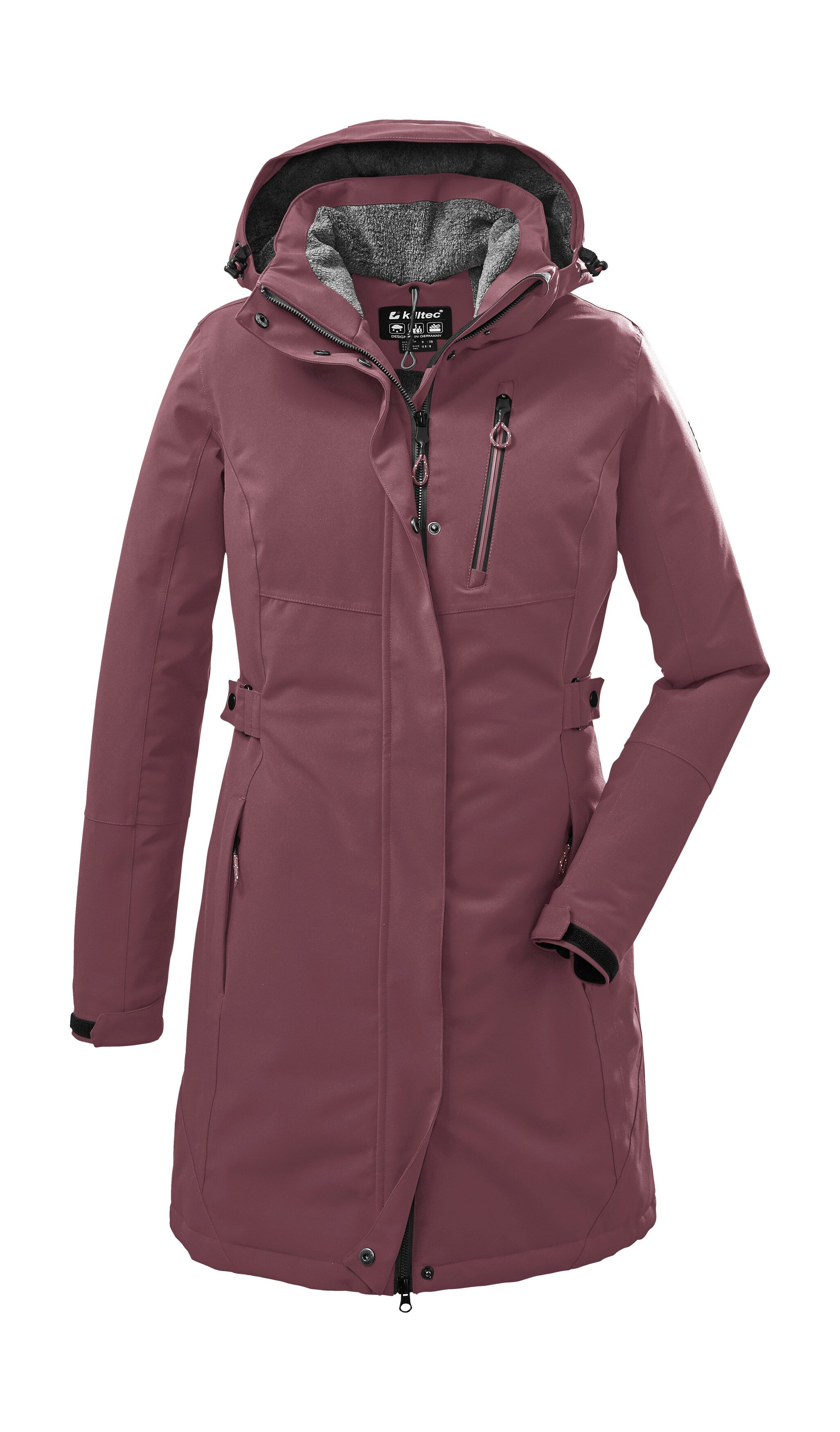 Killtec Parka KOW 165 WMN PRK Wasser- und winddichter Parka mit Teddyfleece und abnehmbarer Kapuze