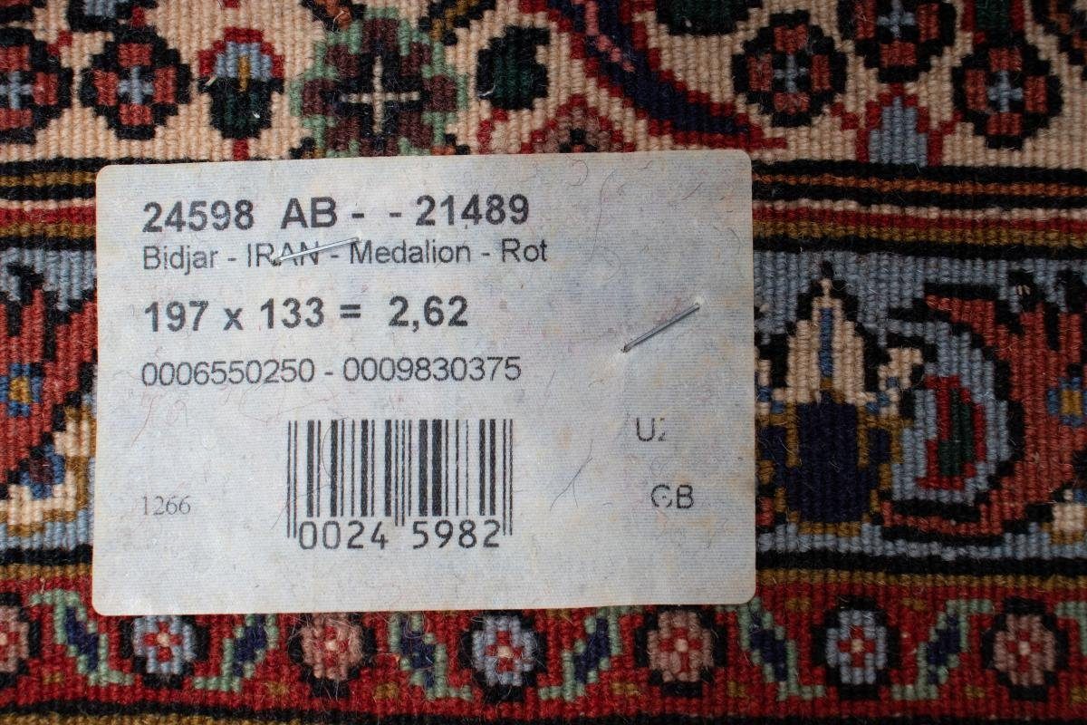 15 mm / Trading, Orientteppich 132x196 Perserteppich, Orientteppich Handgeknüpfter Höhe: Bidjar rechteckig, Nain