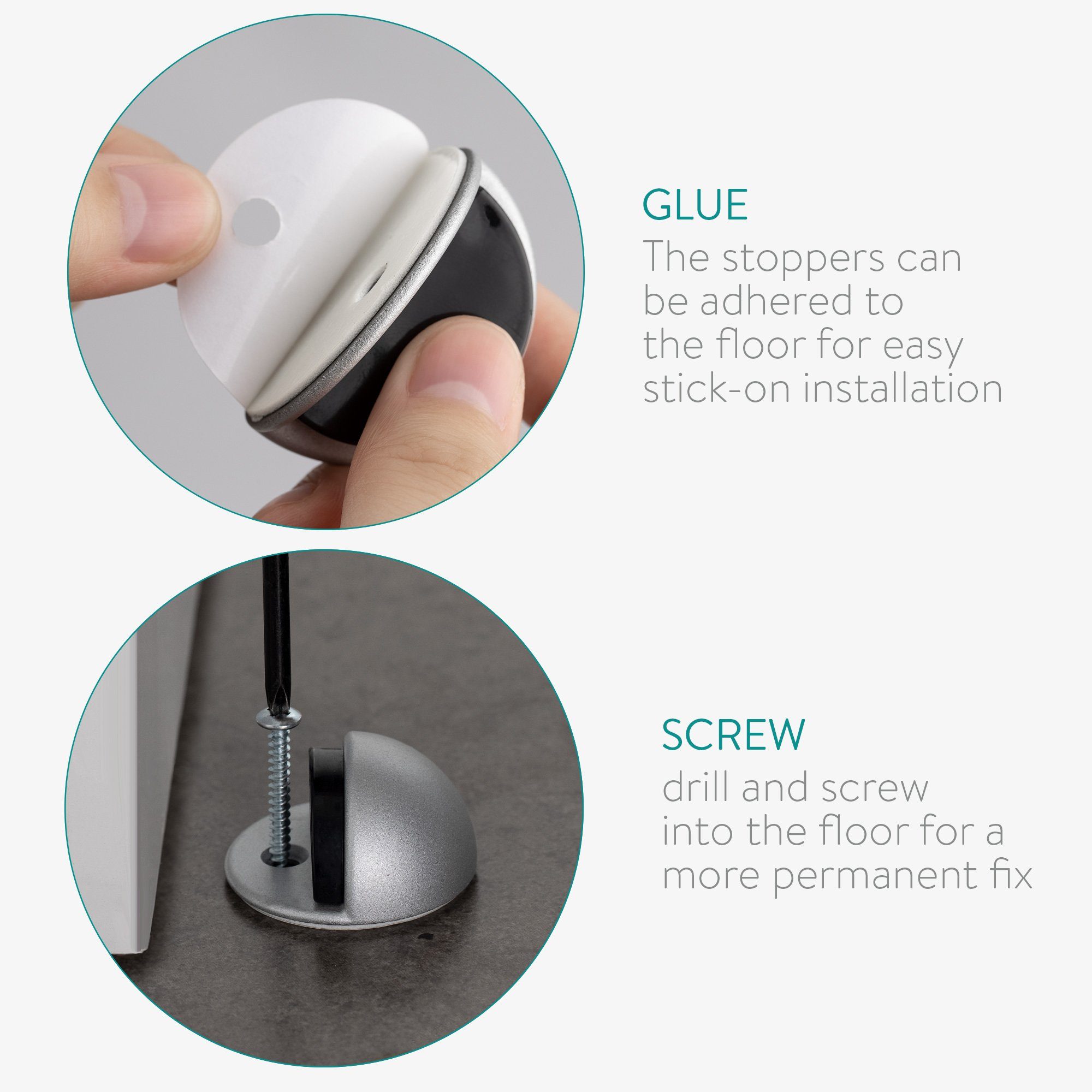 Navaris Türstopper 6x selbstklebende Türstopper aus Messing, 6er Set, Boden günstig online kaufen