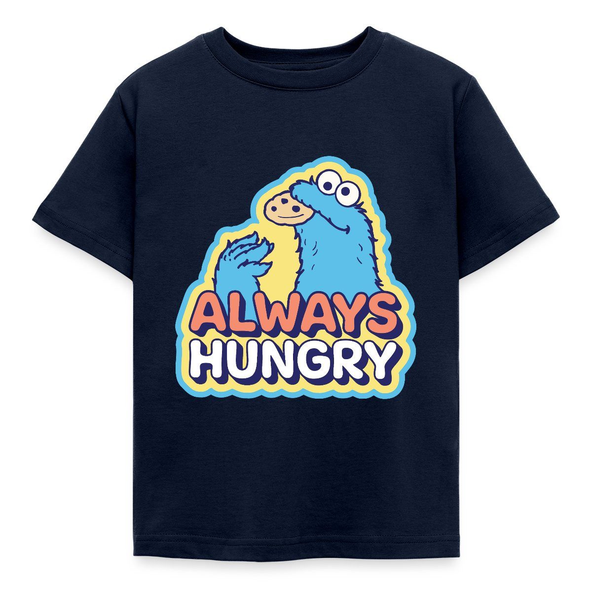 T-Shirt Sesamstraße Krümelmonster Design Always Hungry Kinder T-Shirt