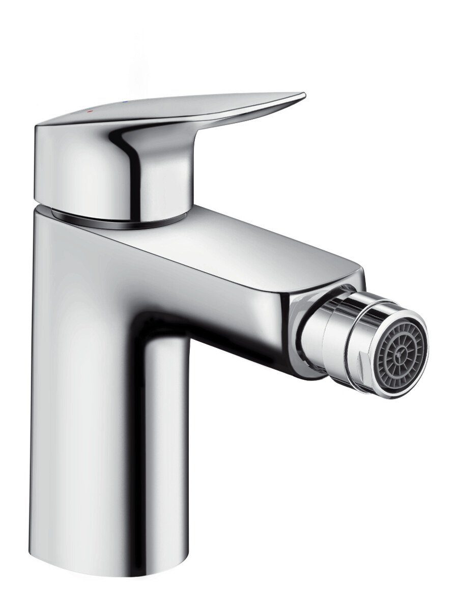hansgrohe Bidetarmatur Logis 100 Bidetmischer mit Zugstangen-Ablaufgarnitur