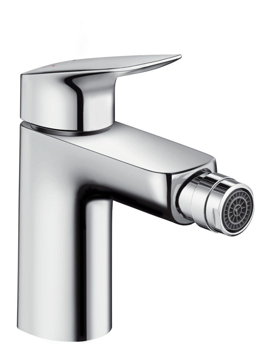 hansgrohe Bidetarmatur Logis 100 Einhebel-Bidetmischer mit Zugstangen-Ablaufgarnitur - Chrom