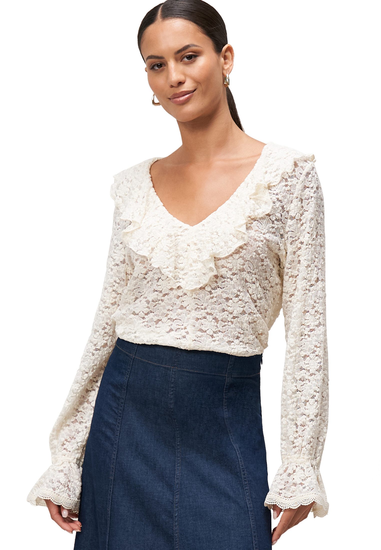 Zero Blusentop zero Damen Boho-Bluse aus günstig online kaufen