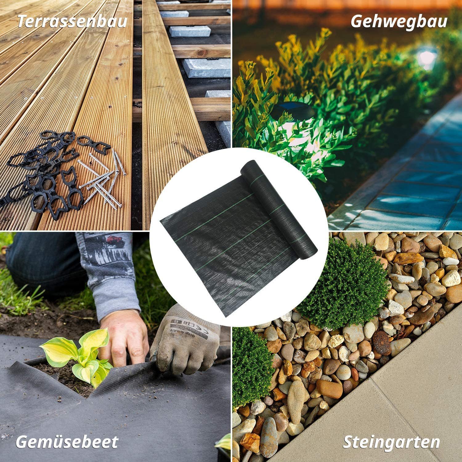 GARLIVO Bodenschutzvlies Unkrautvlies, Gartenvlies 65 g/m² günstig online kaufen