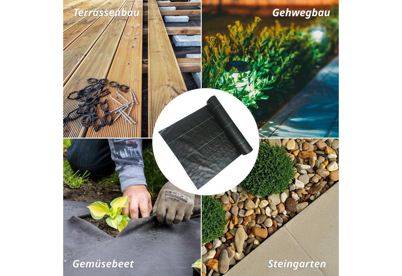 Thumbnail - GARLIVO Bodenschutzvlies Unkrautvlies, Gartenvlies 65 g/m² - UV-Stabil, wasserdurchlässig, (1-St)