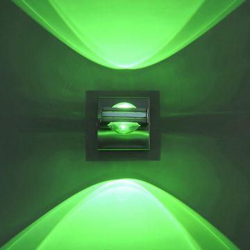Paul Neuhaus LED Wandleuchte Q-Smart LED Wandleuchte Q-Fisheye in Silber RGBW inkl. Fernbedienung, keine Angabe, Leuchtmittel enthalten: Ja, fest verbaut, LED, warmweiss, Wandleuchte, Wandlampe, Wandlicht