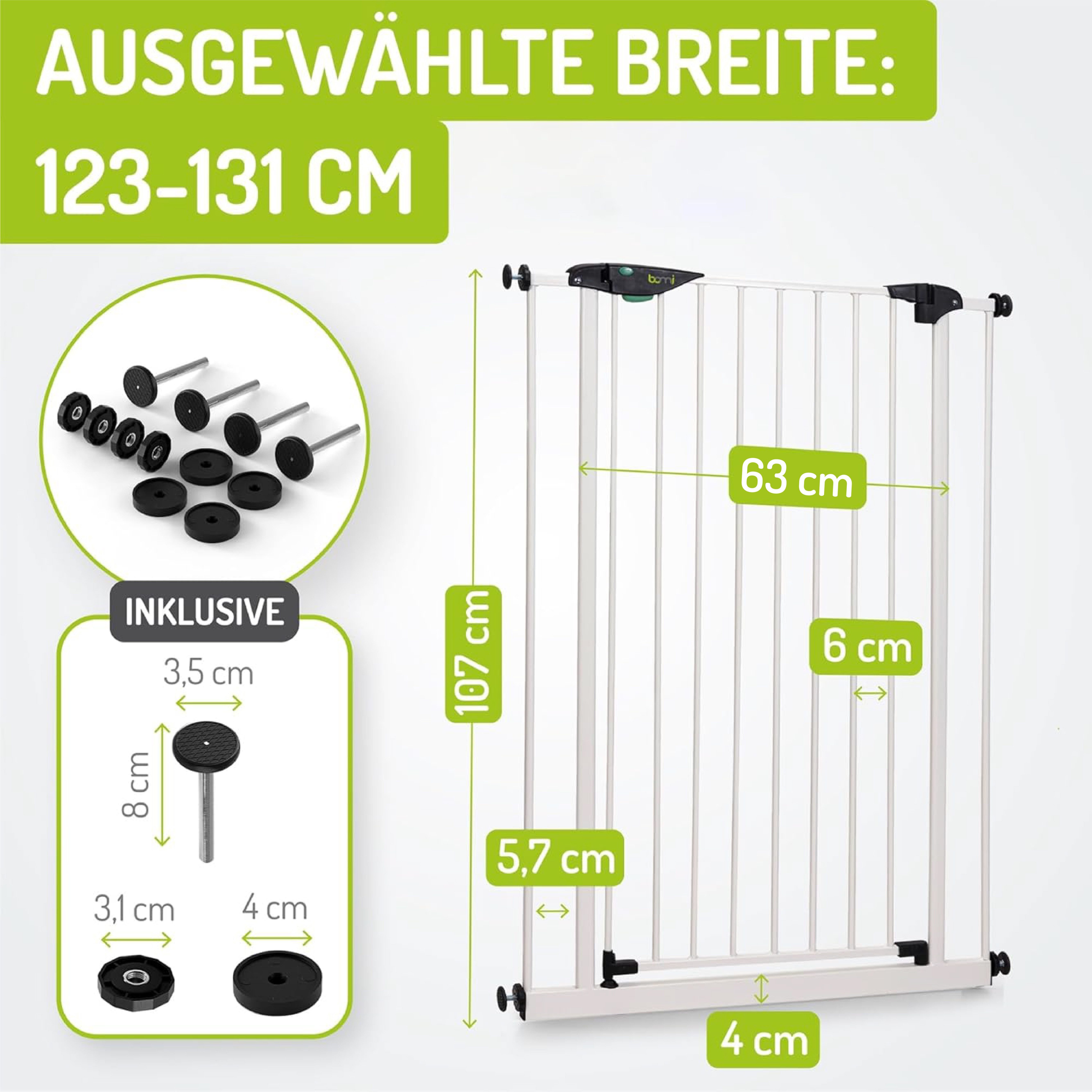 BOMI Türschutzgitter Kinderschutzgitter Extra Hoch Mira günstig online kaufen